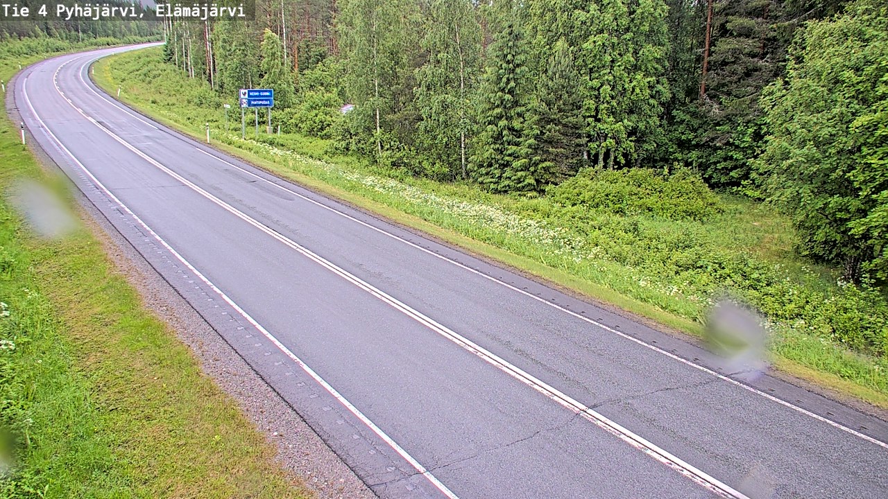 Weather Camera Image Väg 4 Pyhäjärvi, Elämäjärvi, Pyhäjärvi, Pohjois-Pohjanmaa