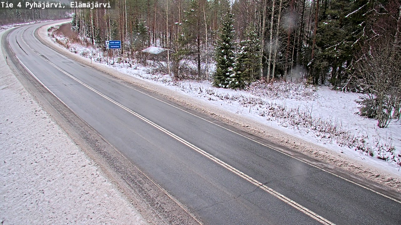 Weather Camera Image Väg 4 Pyhäjärvi, Elämäjärvi, Pyhäjärvi, Pohjois-Pohjanmaa