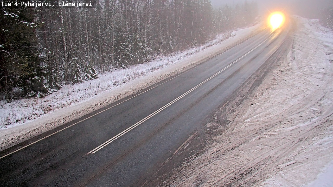 Weather Camera Image Road 4 Pyhäjärvi, Elämäjärvi, Pyhäjärvi, Pohjois-Pohjanmaa