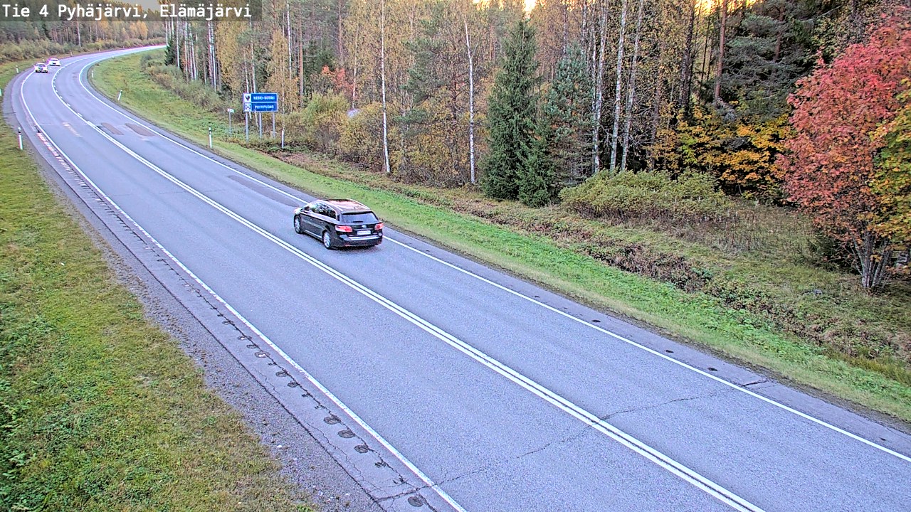 Weather Camera Image Road 4 Pyhäjärvi, Elämäjärvi, Pyhäjärvi, Pohjois-Pohjanmaa