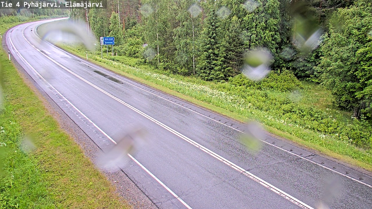 Weather Camera Image Väg 4 Pyhäjärvi, Elämäjärvi, Pyhäjärvi, Pohjois-Pohjanmaa