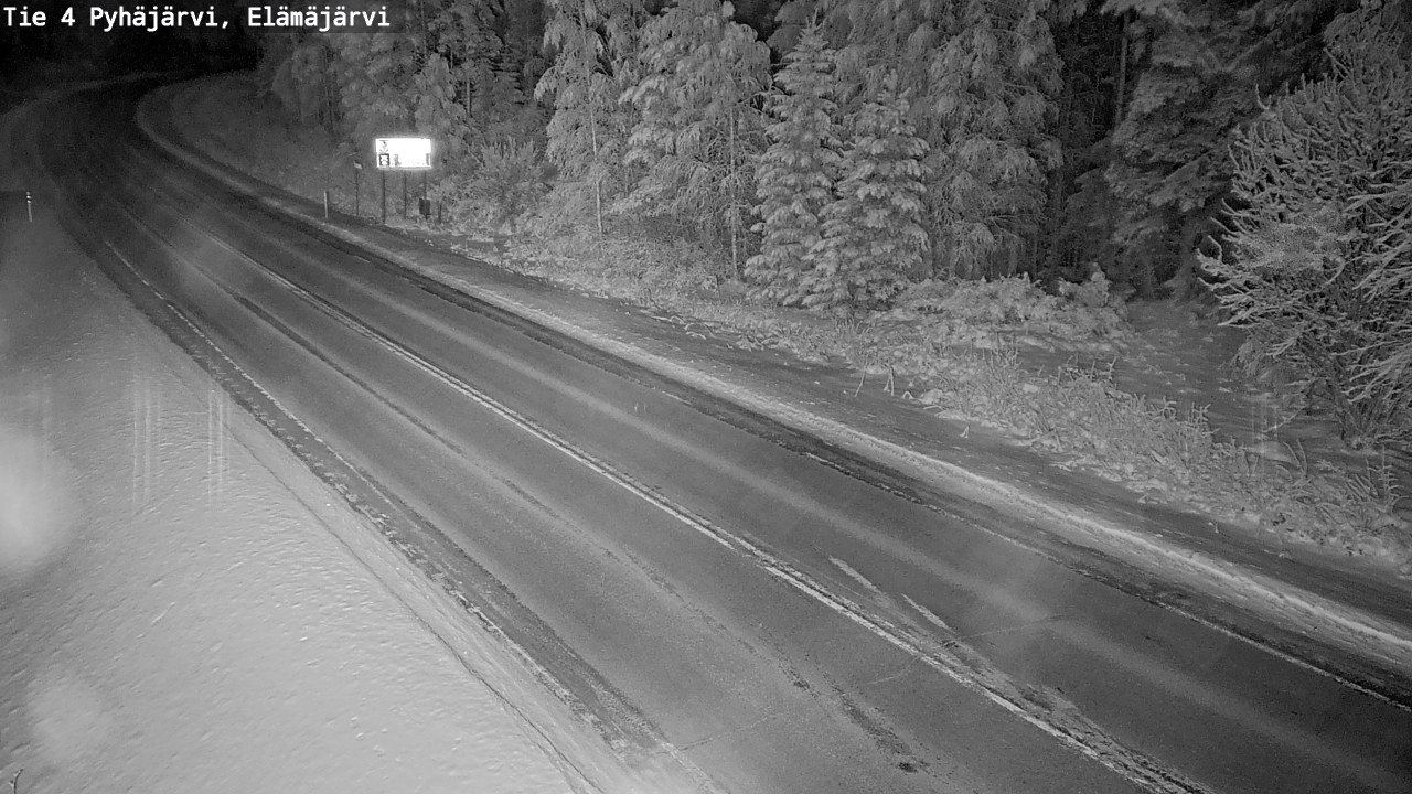 Weather Camera Image Road 4 Pyhäjärvi, Elämäjärvi, Pyhäjärvi, Pohjois-Pohjanmaa