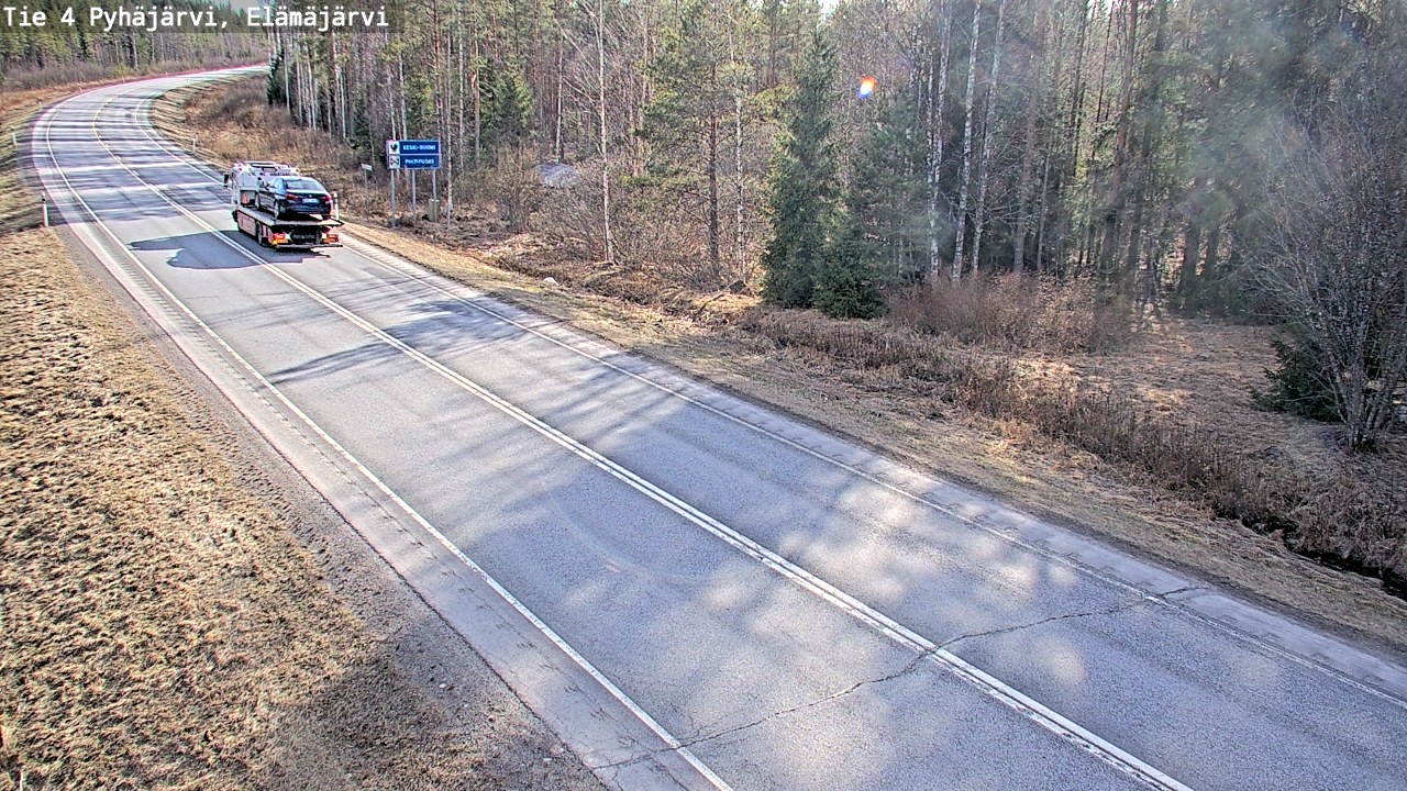 Weather Camera Image Road 4 Pyhäjärvi, Elämäjärvi, Pyhäjärvi, Pohjois-Pohjanmaa