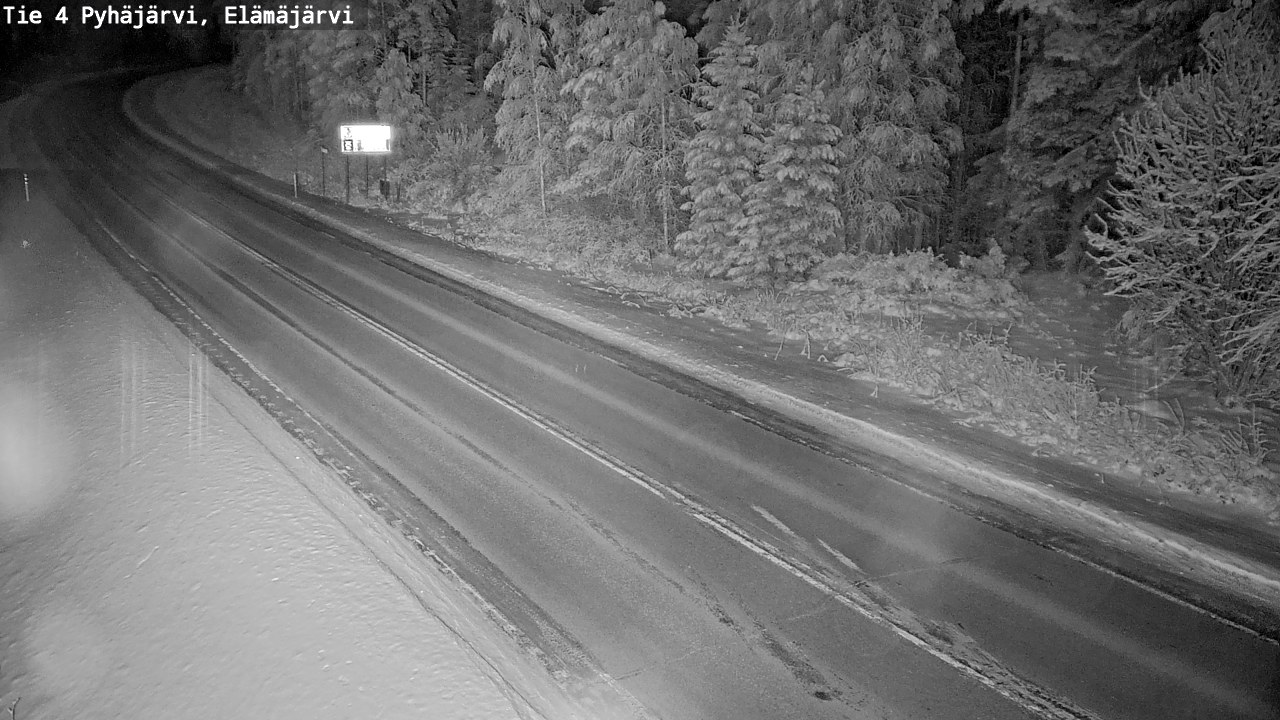 Weather Camera Image Road 4 Pyhäjärvi, Elämäjärvi, Pyhäjärvi, Pohjois-Pohjanmaa