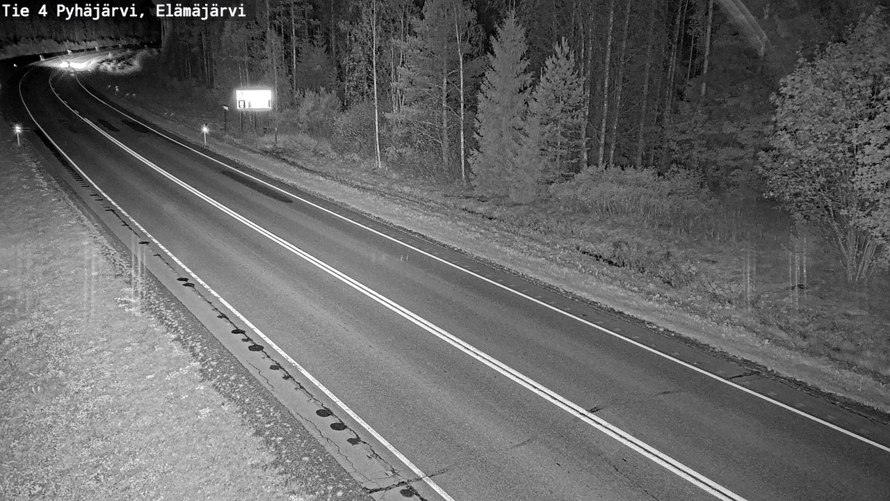 Weather Camera Image Road 4 Pyhäjärvi, Elämäjärvi, Pyhäjärvi, Pohjois-Pohjanmaa