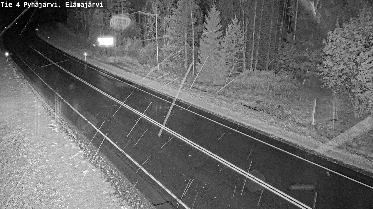 Weather Camera Image Road 4 Pyhäjärvi, Elämäjärvi, Pyhäjärvi, Pohjois-Pohjanmaa