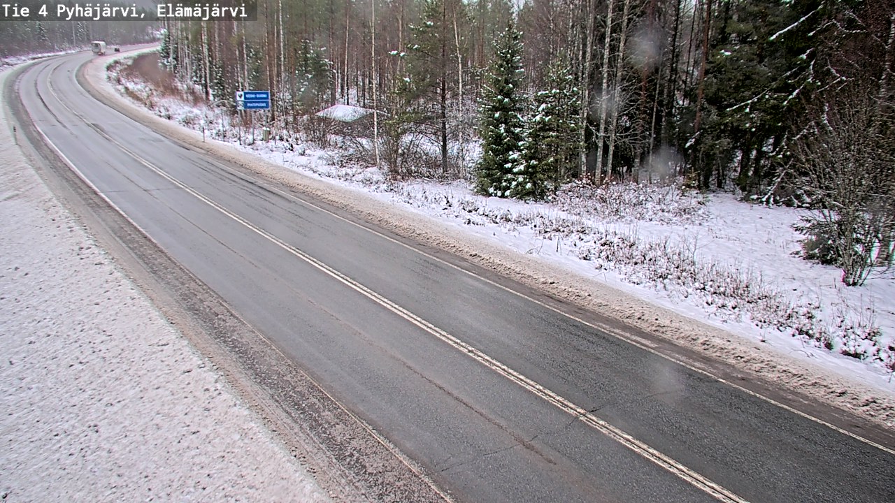 Weather Camera Image Road 4 Pyhäjärvi, Elämäjärvi, Pyhäjärvi, Pohjois-Pohjanmaa
