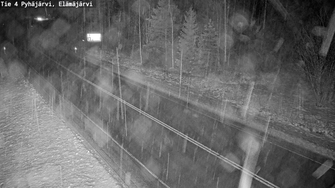 Weather Camera Image Väg 4 Pyhäjärvi, Elämäjärvi, Pyhäjärvi, Pohjois-Pohjanmaa