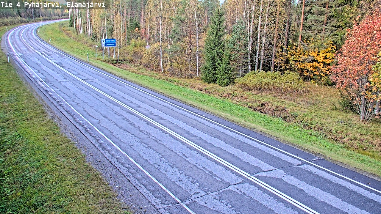 Weather Camera Image Road 4 Pyhäjärvi, Elämäjärvi, Pyhäjärvi, Pohjois-Pohjanmaa