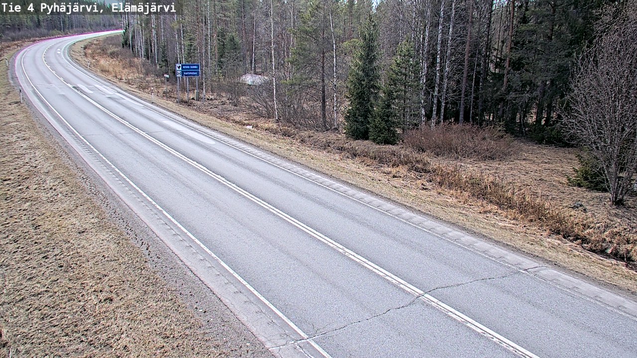 Weather Camera Image Road 4 Pyhäjärvi, Elämäjärvi, Pyhäjärvi, Pohjois-Pohjanmaa