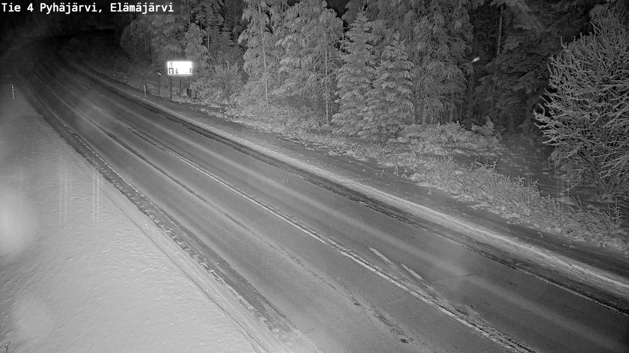Weather Camera Image Road 4 Pyhäjärvi, Elämäjärvi, Pyhäjärvi, Pohjois-Pohjanmaa