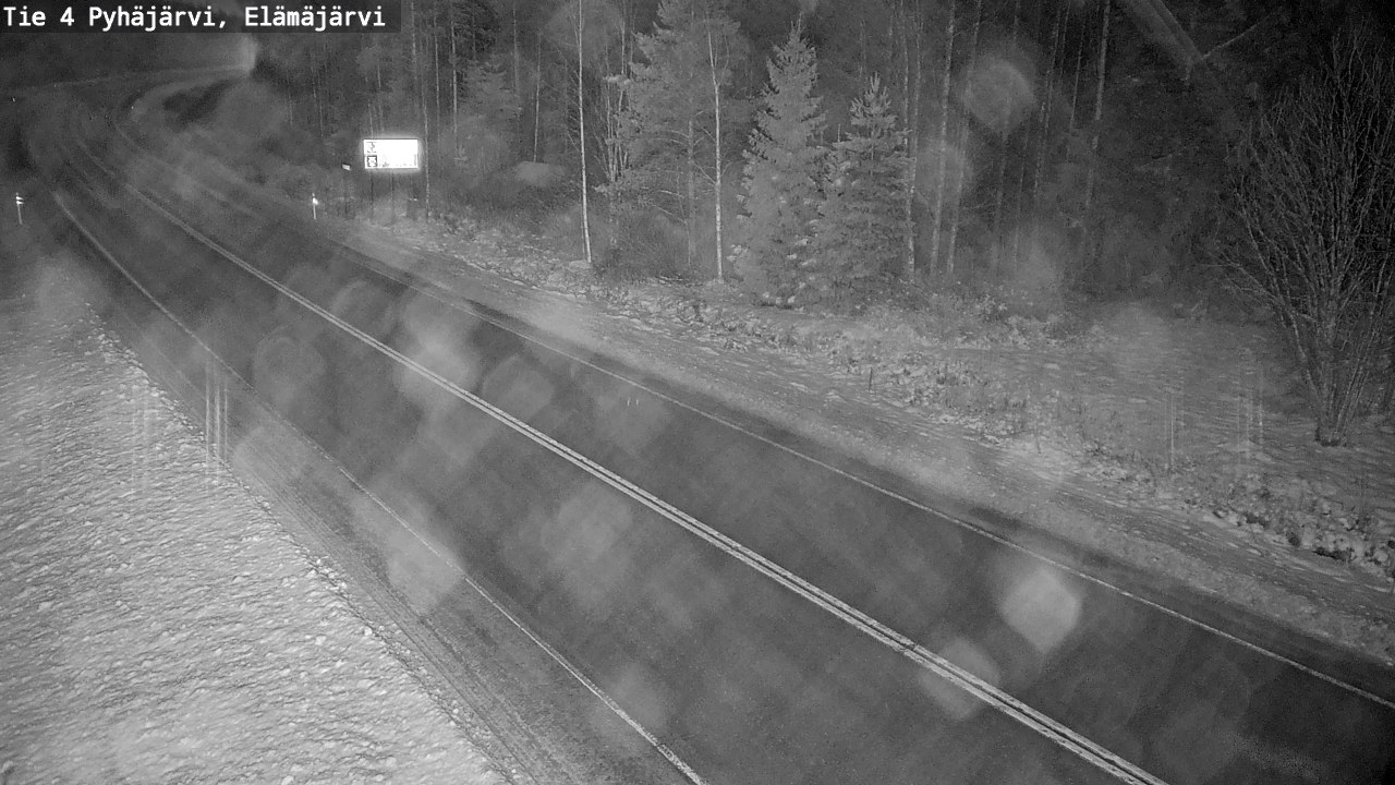Weather Camera Image Väg 4 Pyhäjärvi, Elämäjärvi, Pyhäjärvi, Pohjois-Pohjanmaa