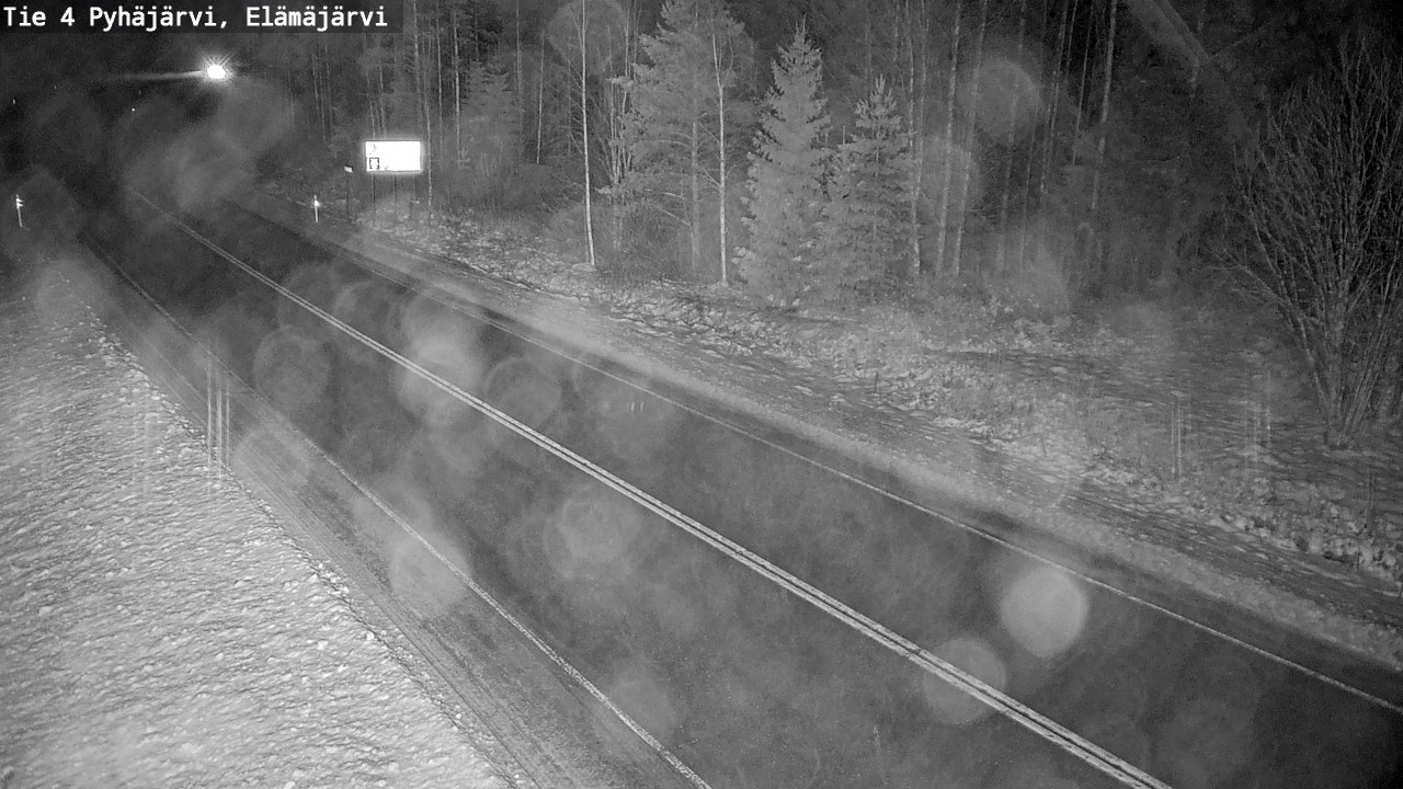 Weather Camera Image Väg 4 Pyhäjärvi, Elämäjärvi, Pyhäjärvi, Pohjois-Pohjanmaa