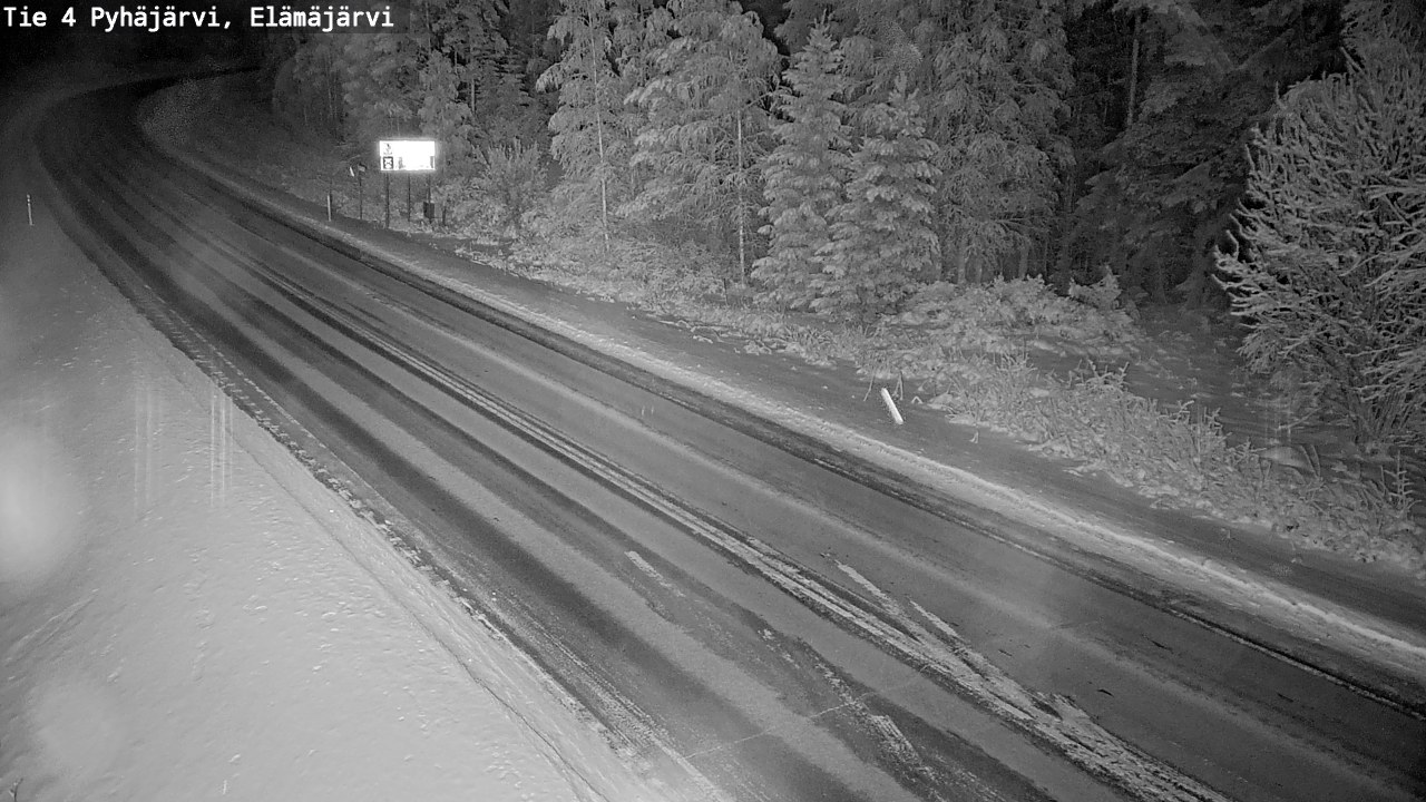 Weather Camera Image Väg 4 Pyhäjärvi, Elämäjärvi, Pyhäjärvi, Pohjois-Pohjanmaa