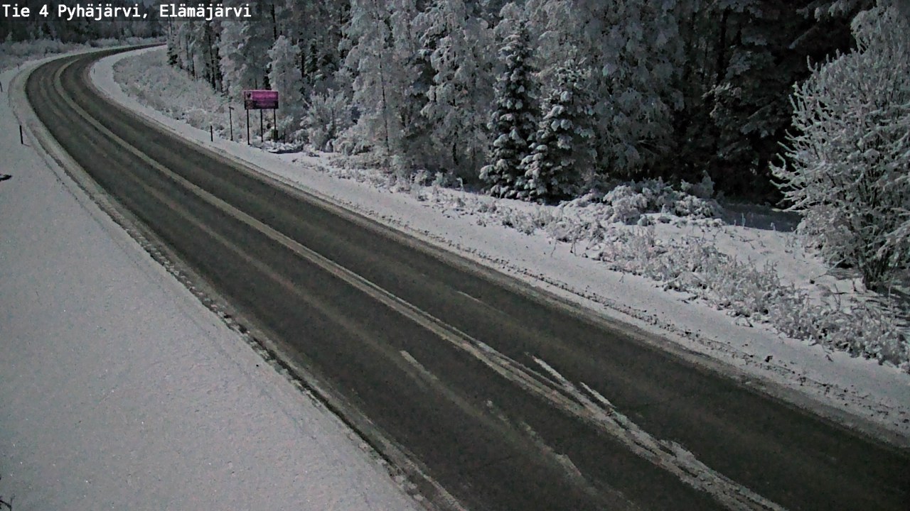 Weather Camera Image Road 4 Pyhäjärvi, Elämäjärvi, Pyhäjärvi, Pohjois-Pohjanmaa