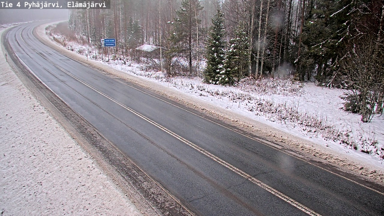 Weather Camera Image Road 4 Pyhäjärvi, Elämäjärvi, Pyhäjärvi, Pohjois-Pohjanmaa