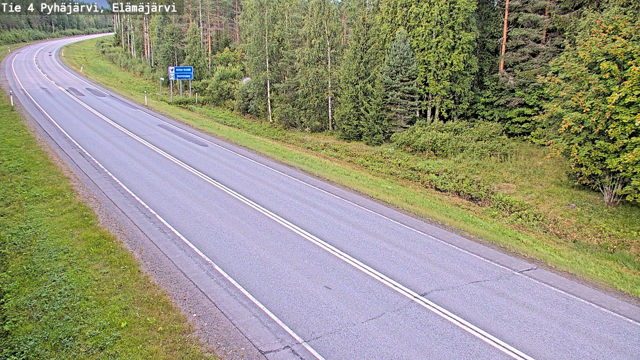 Weather Camera Image Väg 4 Pyhäjärvi, Elämäjärvi, Pyhäjärvi, Pohjois-Pohjanmaa