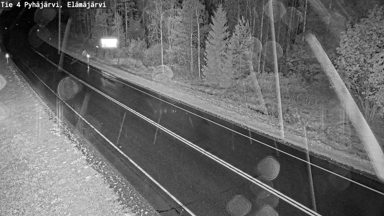 Weather Camera Image Road 4 Pyhäjärvi, Elämäjärvi, Pyhäjärvi, Pohjois-Pohjanmaa