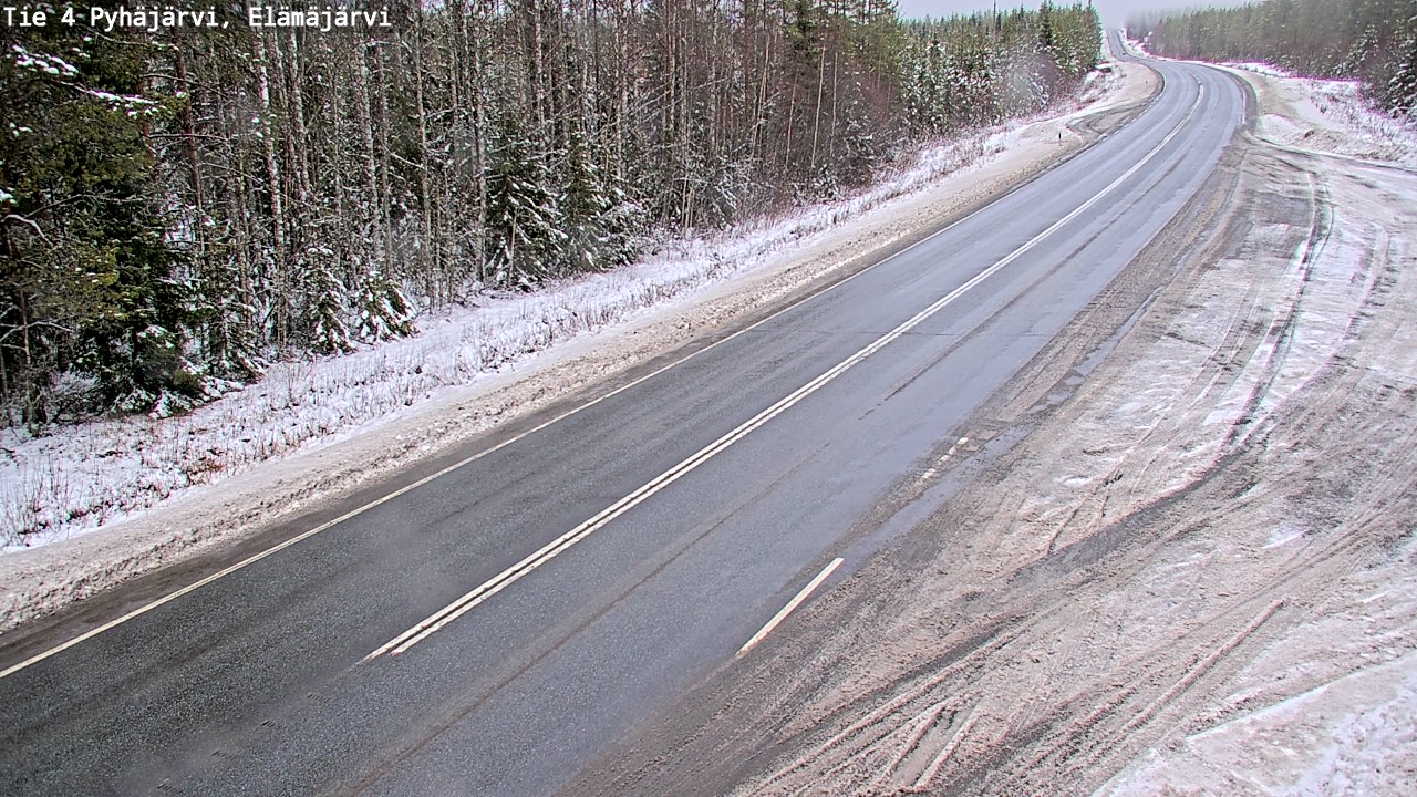 Weather Camera Image Road 4 Pyhäjärvi, Elämäjärvi, Pyhäjärvi, Pohjois-Pohjanmaa