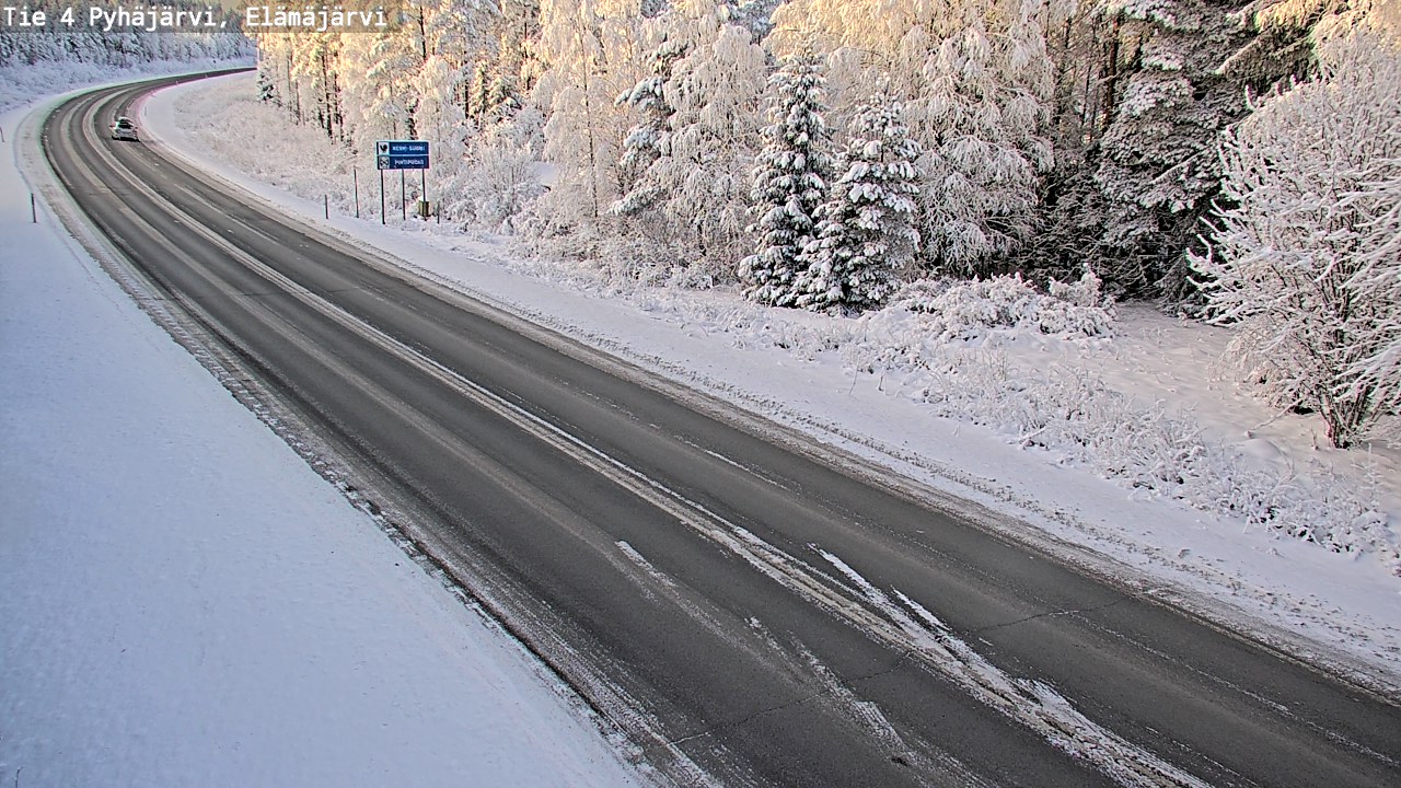 Weather Camera Image Road 4 Pyhäjärvi, Elämäjärvi, Pyhäjärvi, Pohjois-Pohjanmaa