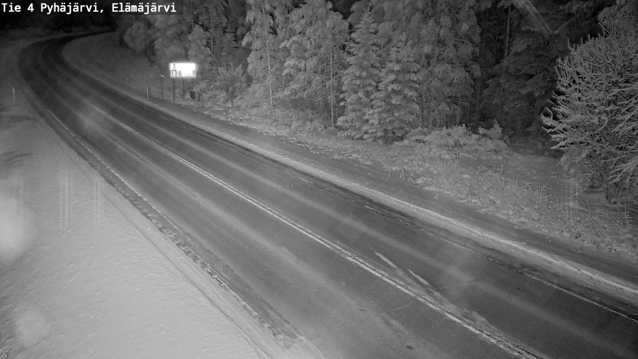 Weather Camera Image Road 4 Pyhäjärvi, Elämäjärvi, Pyhäjärvi, Pohjois-Pohjanmaa