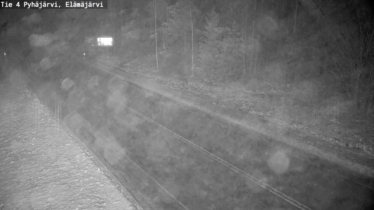 Weather Camera Image Road 4 Pyhäjärvi, Elämäjärvi, Pyhäjärvi, Pohjois-Pohjanmaa