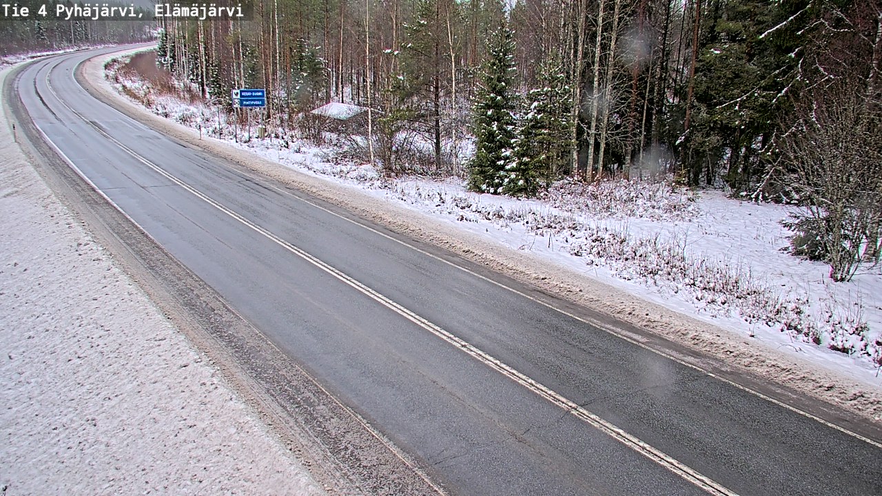 Weather Camera Image Road 4 Pyhäjärvi, Elämäjärvi, Pyhäjärvi, Pohjois-Pohjanmaa