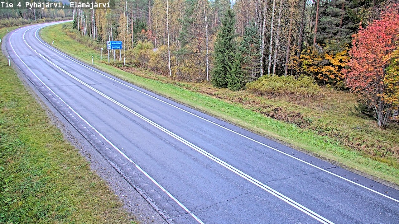 Weather Camera Image Road 4 Pyhäjärvi, Elämäjärvi, Pyhäjärvi, Pohjois-Pohjanmaa