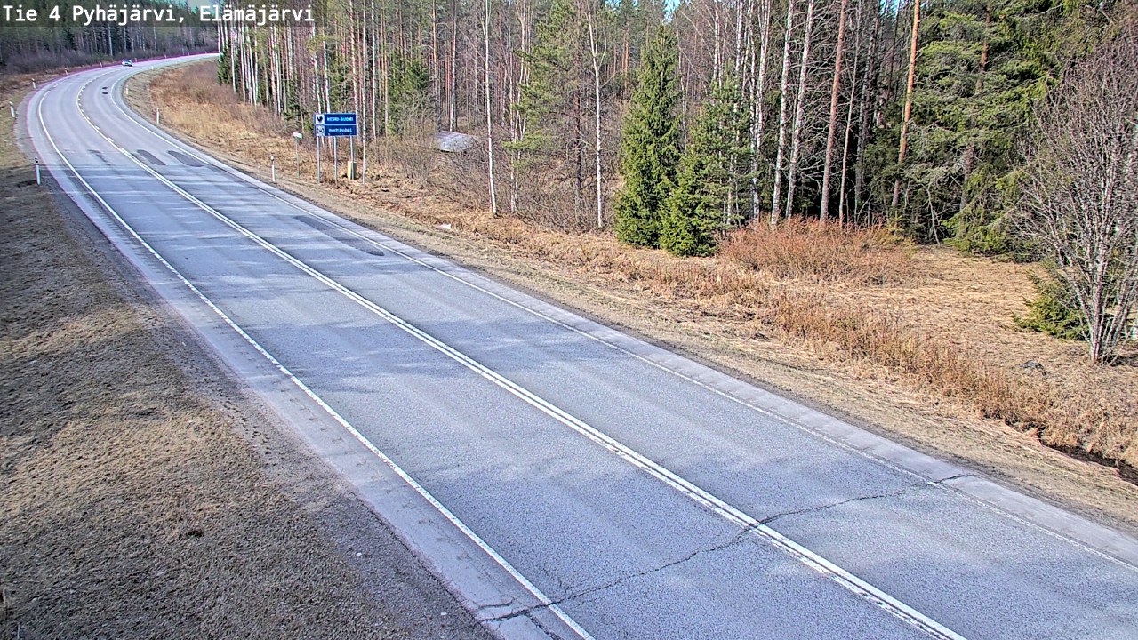 Weather Camera Image Road 4 Pyhäjärvi, Elämäjärvi, Pyhäjärvi, Pohjois-Pohjanmaa