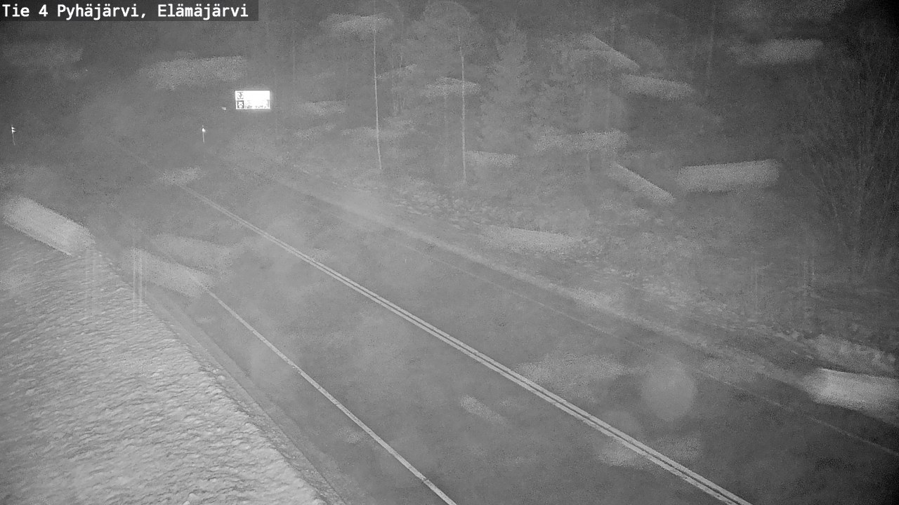 Weather Camera Image Väg 4 Pyhäjärvi, Elämäjärvi, Pyhäjärvi, Pohjois-Pohjanmaa