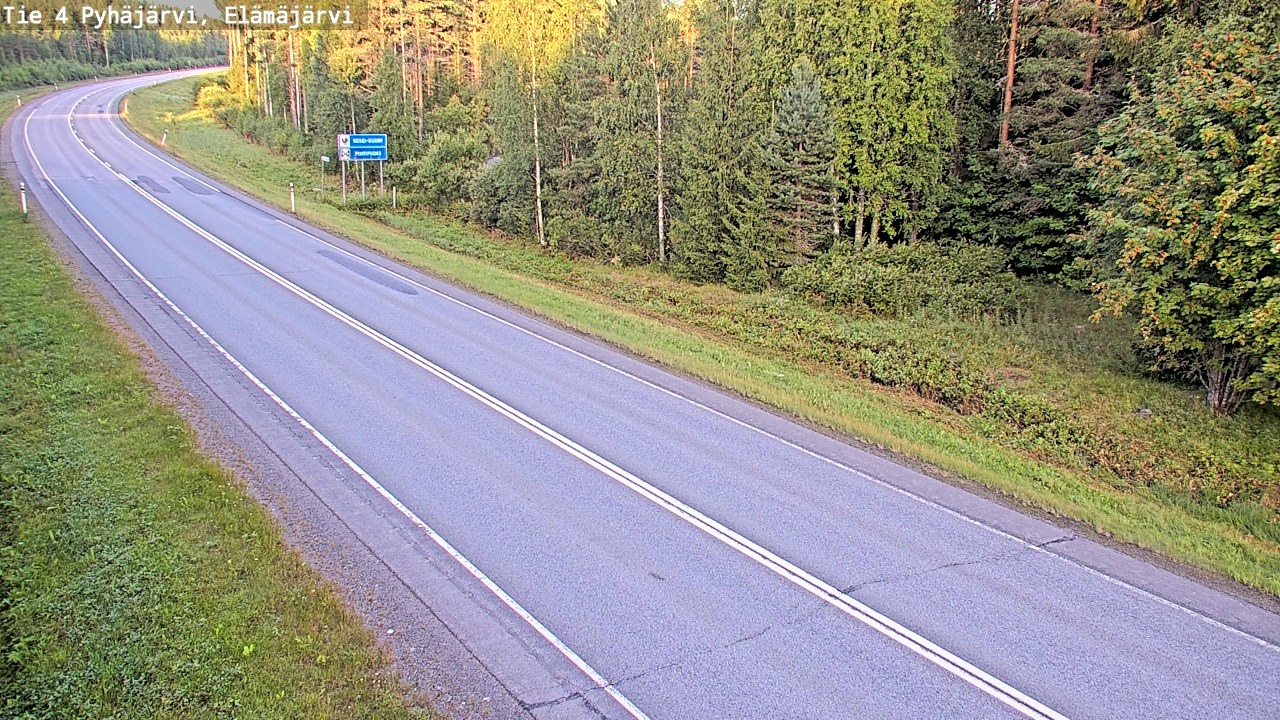 Weather Camera Image Väg 4 Pyhäjärvi, Elämäjärvi, Pyhäjärvi, Pohjois-Pohjanmaa