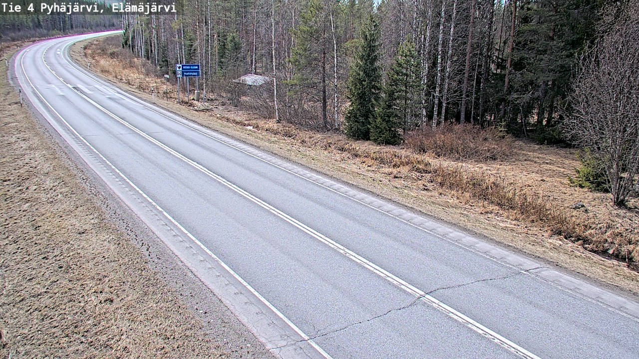 Weather Camera Image Road 4 Pyhäjärvi, Elämäjärvi, Pyhäjärvi, Pohjois-Pohjanmaa