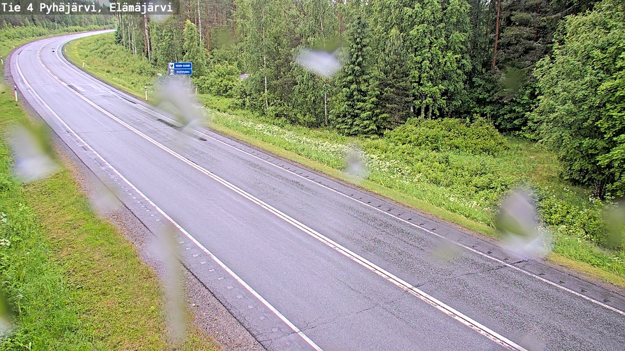 Weather Camera Image Väg 4 Pyhäjärvi, Elämäjärvi, Pyhäjärvi, Pohjois-Pohjanmaa