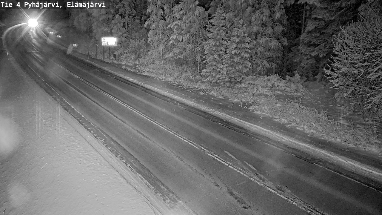 Weather Camera Image Road 4 Pyhäjärvi, Elämäjärvi, Pyhäjärvi, Pohjois-Pohjanmaa