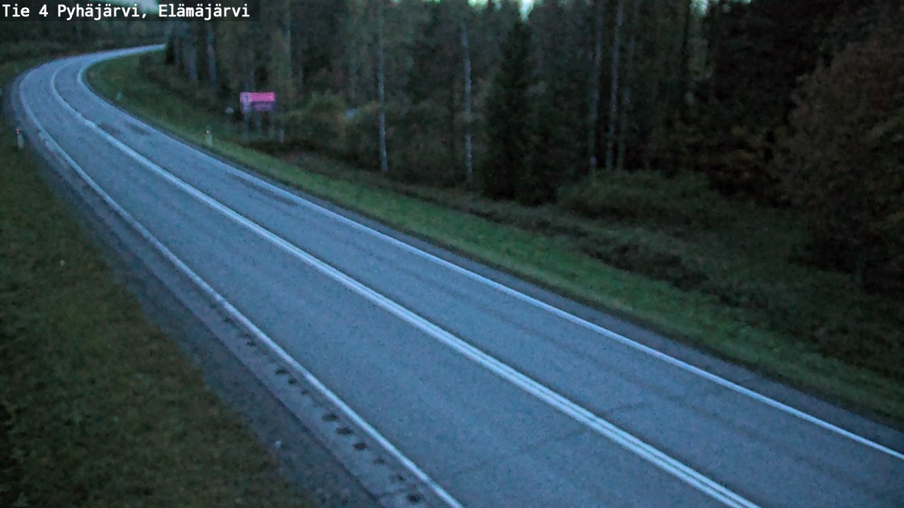 Weather Camera Image Road 4 Pyhäjärvi, Elämäjärvi, Pyhäjärvi, Pohjois-Pohjanmaa