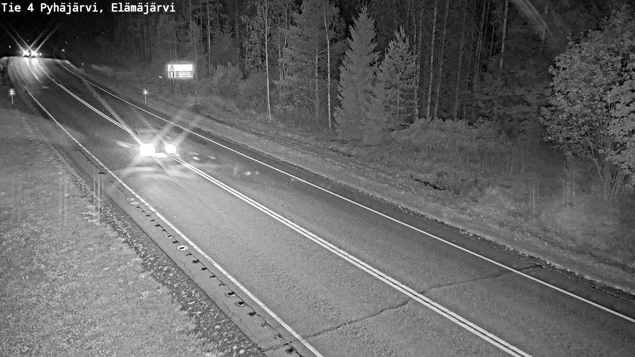 Weather Camera Image Road 4 Pyhäjärvi, Elämäjärvi, Pyhäjärvi, Pohjois-Pohjanmaa
