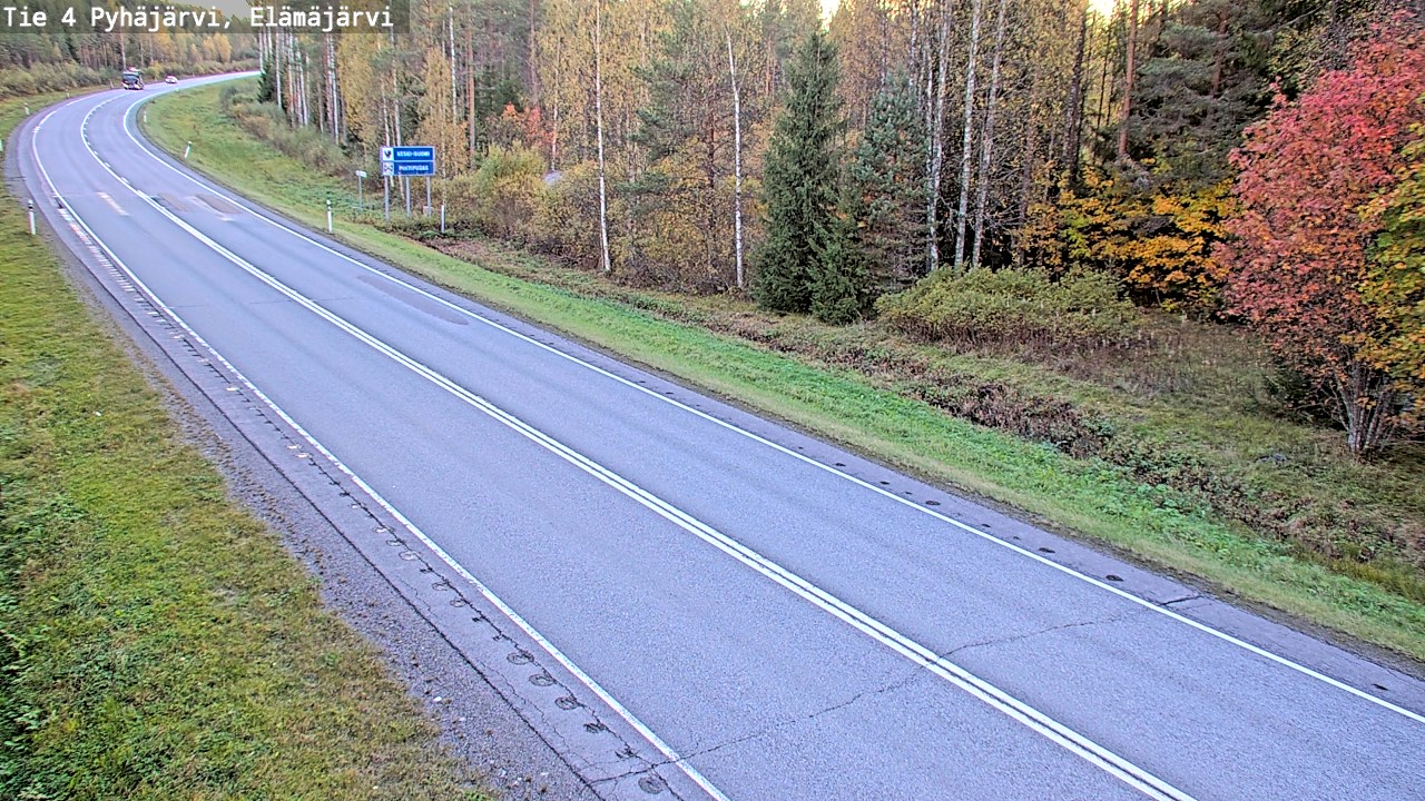 Weather Camera Image Road 4 Pyhäjärvi, Elämäjärvi, Pyhäjärvi, Pohjois-Pohjanmaa
