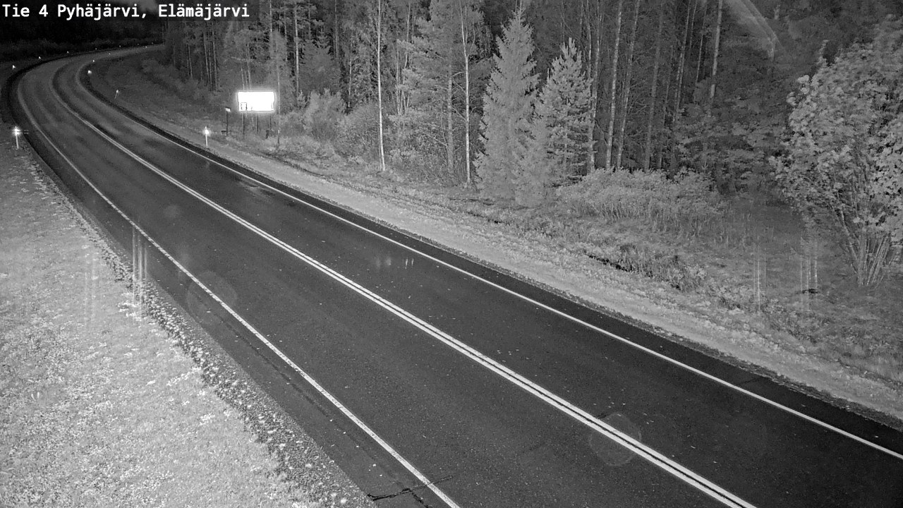 Weather Camera Image Road 4 Pyhäjärvi, Elämäjärvi, Pyhäjärvi, Pohjois-Pohjanmaa
