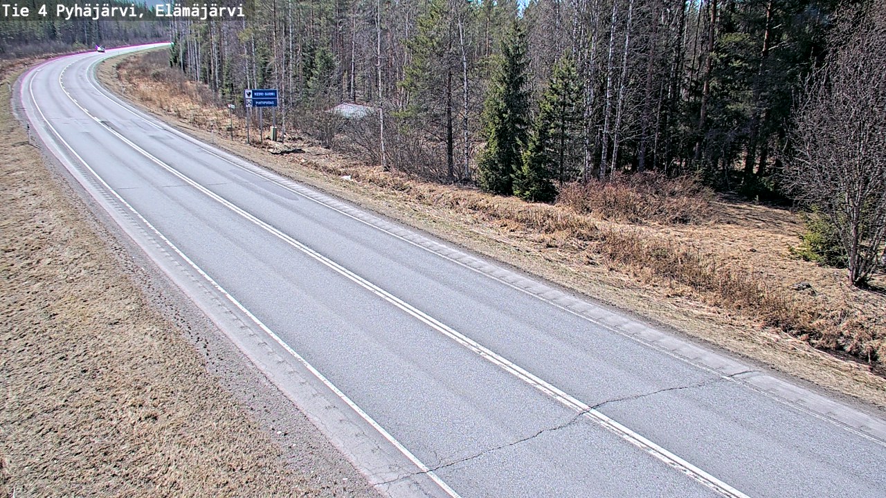 Weather Camera Image Road 4 Pyhäjärvi, Elämäjärvi, Pyhäjärvi, Pohjois-Pohjanmaa