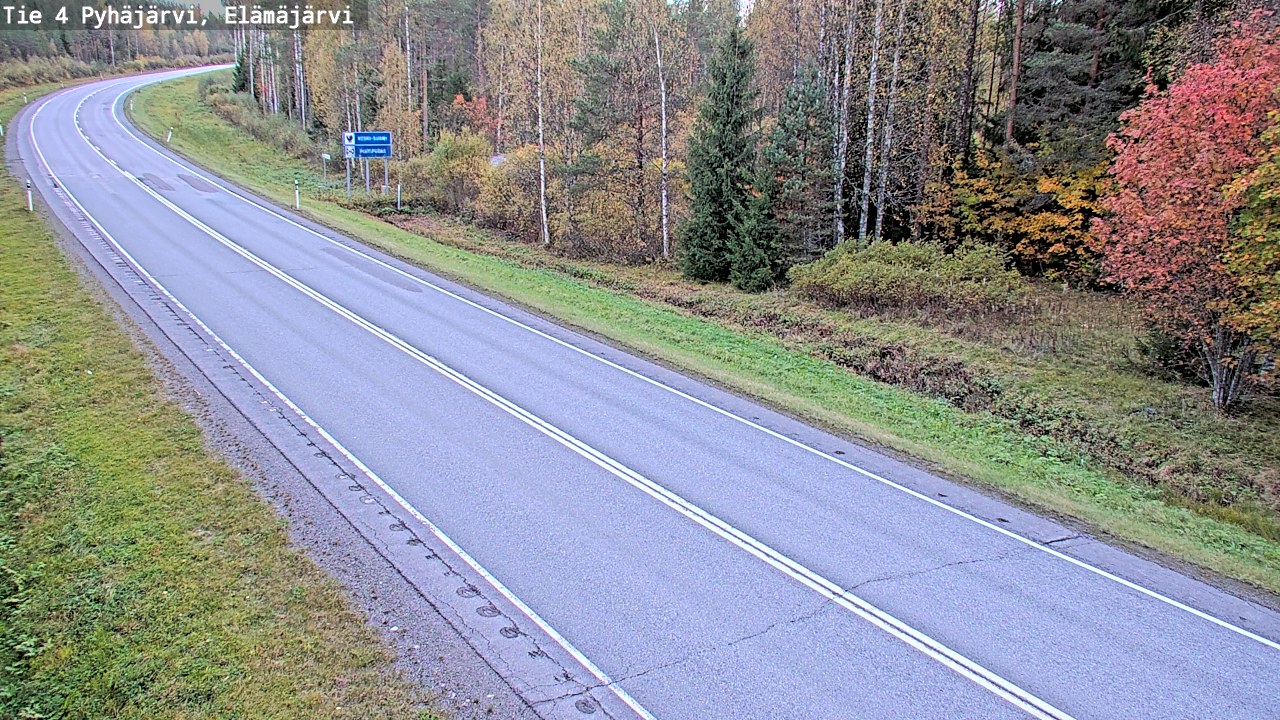 Weather Camera Image Road 4 Pyhäjärvi, Elämäjärvi, Pyhäjärvi, Pohjois-Pohjanmaa