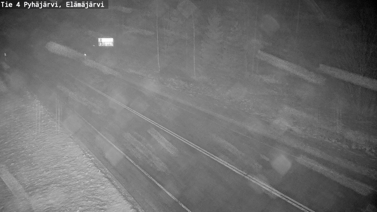 Weather Camera Image Väg 4 Pyhäjärvi, Elämäjärvi, Pyhäjärvi, Pohjois-Pohjanmaa