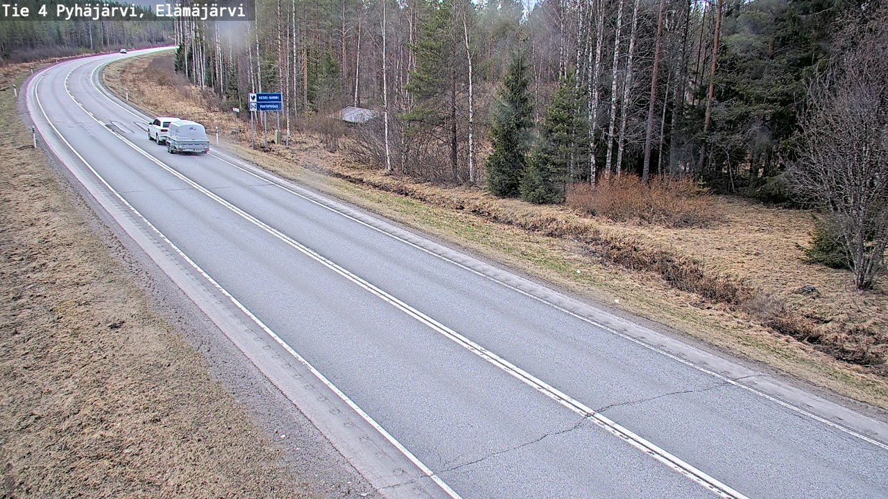 Weather Camera Image Väg 4 Pyhäjärvi, Elämäjärvi, Pyhäjärvi, Pohjois-Pohjanmaa