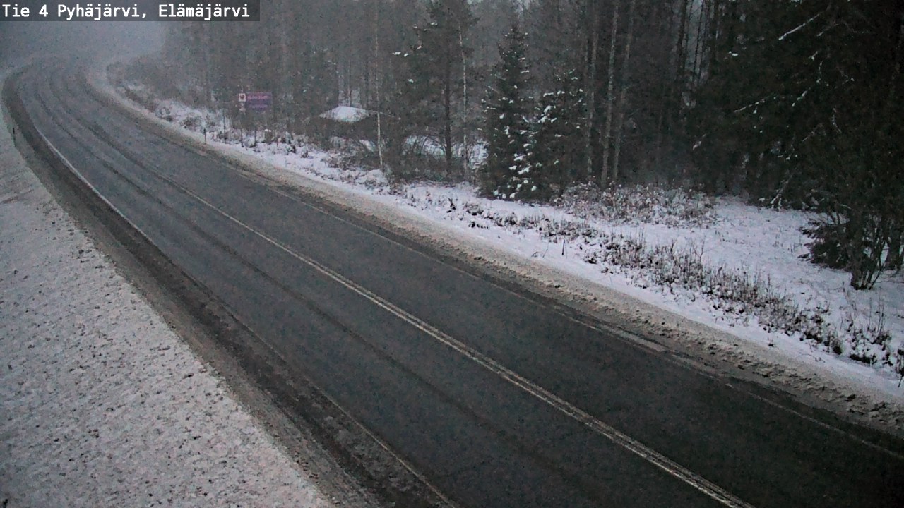 Weather Camera Image Road 4 Pyhäjärvi, Elämäjärvi, Pyhäjärvi, Pohjois-Pohjanmaa