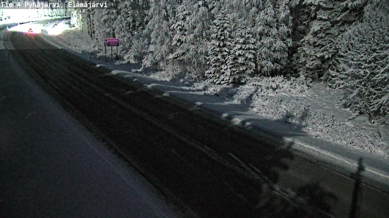 Weather Camera Image Road 4 Pyhäjärvi, Elämäjärvi, Pyhäjärvi, Pohjois-Pohjanmaa