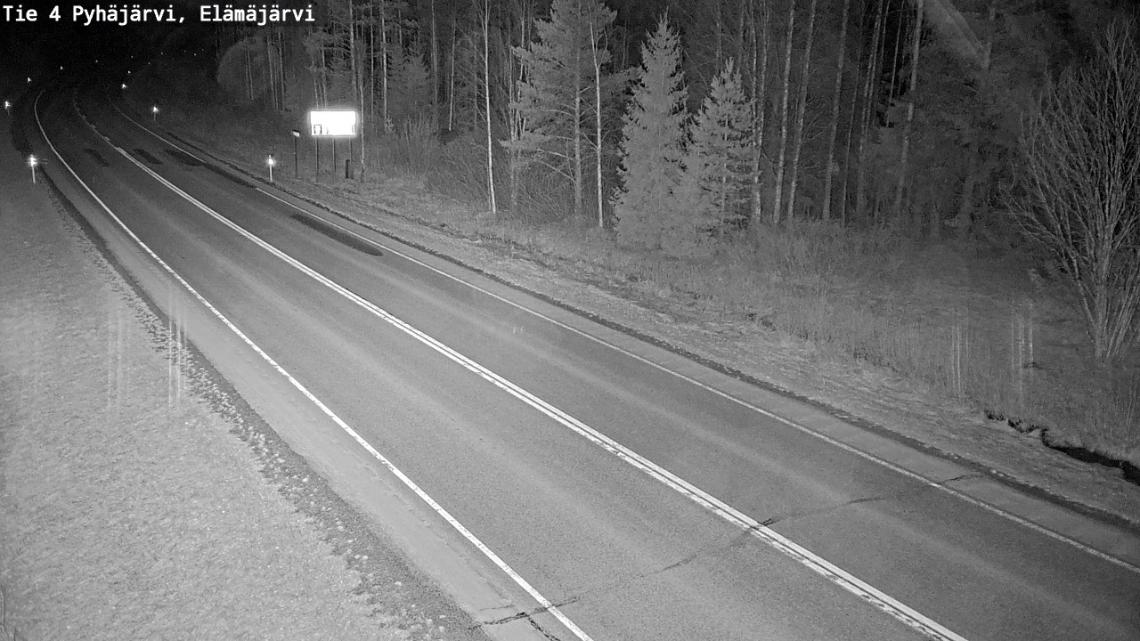 Weather Camera Image Road 4 Pyhäjärvi, Elämäjärvi, Pyhäjärvi, Pohjois-Pohjanmaa