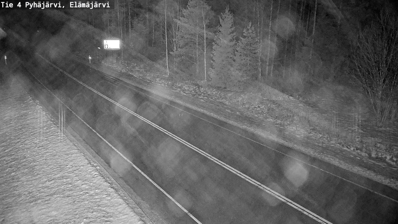 Weather Camera Image Väg 4 Pyhäjärvi, Elämäjärvi, Pyhäjärvi, Pohjois-Pohjanmaa