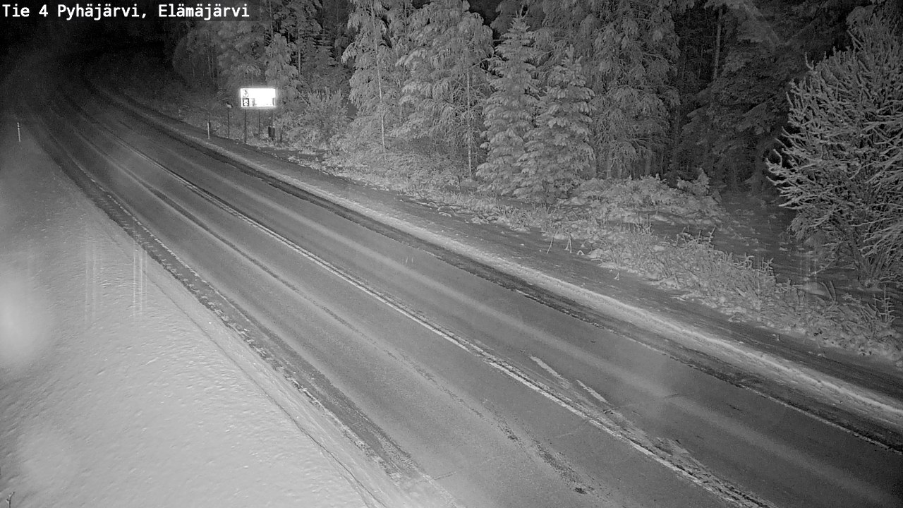 Weather Camera Image Road 4 Pyhäjärvi, Elämäjärvi, Pyhäjärvi, Pohjois-Pohjanmaa