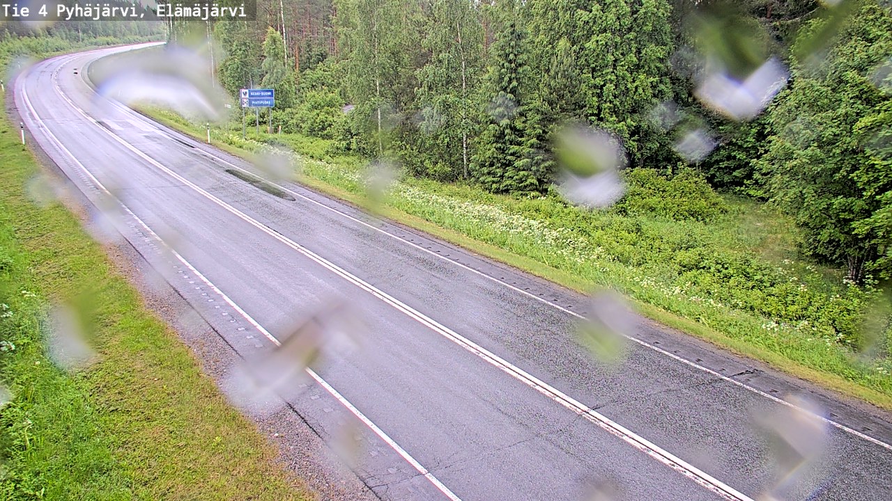 Weather Camera Image Väg 4 Pyhäjärvi, Elämäjärvi, Pyhäjärvi, Pohjois-Pohjanmaa