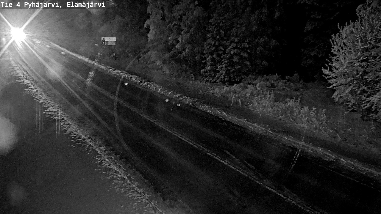 Weather Camera Image Road 4 Pyhäjärvi, Elämäjärvi, Pyhäjärvi, Pohjois-Pohjanmaa