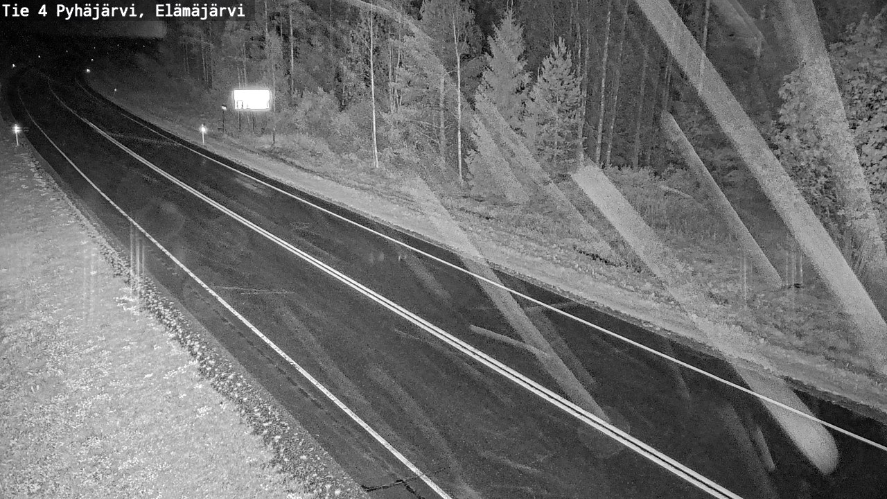 Weather Camera Image Road 4 Pyhäjärvi, Elämäjärvi, Pyhäjärvi, Pohjois-Pohjanmaa